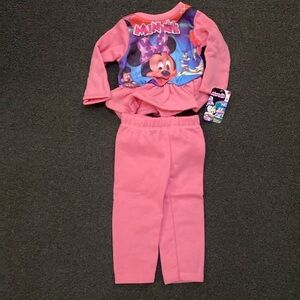 Disney NWT mini mouse baby girl in pink sweats set. Size 18 months.